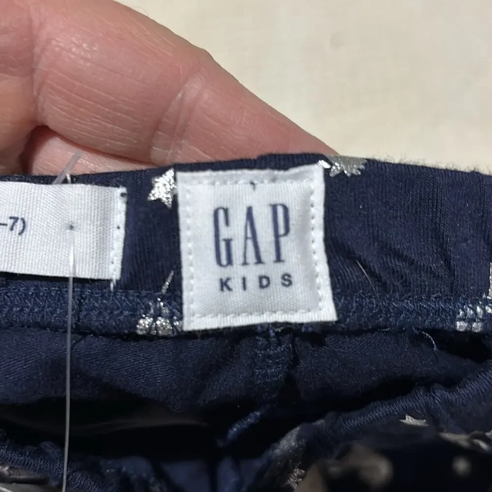 Gap S 6/7 navy blue silver unicorn leggings nwt perfect cotton spandex stretchy